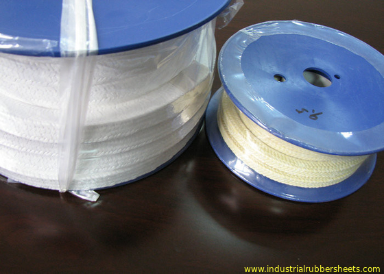 Белой заплетенная решеткой упаковка тефлона, упаковка PTFE с маслом или без масла