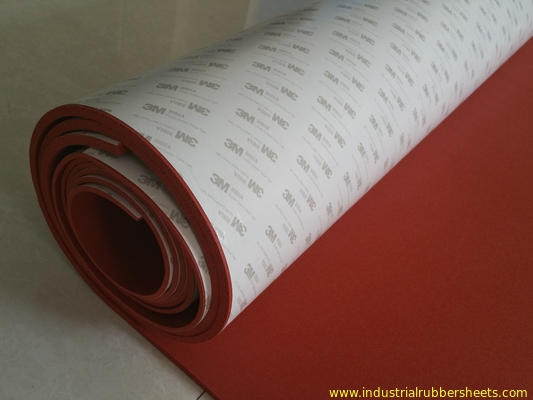 Высокотемпературный устойчивый красный лист силиконовой резины с прилипателем затыловки 3м