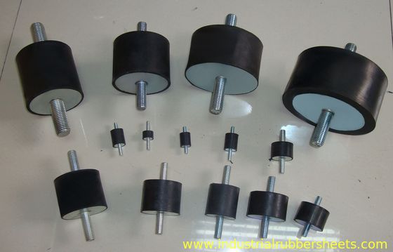 Industrial Grade Black Rubber Shock Mounts with Galvanized Metal for Vibration Isolation