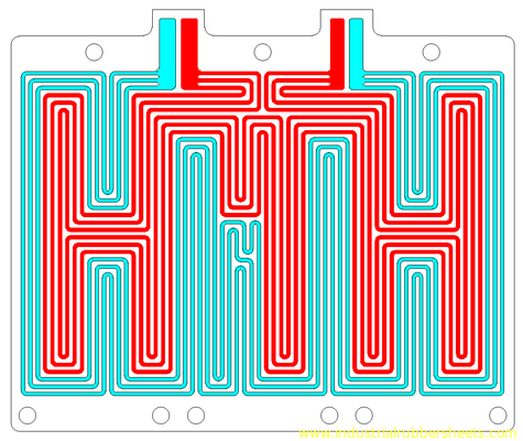Custom Silicone Rubber Heater Pad 228.5x290mm 2.0mm Thickness 1000V