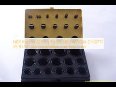 NBR Rubber O Ring Kit ISO3601 AS568A DIN3771 JIS B2401 Стандарт,желтый и красный цвет